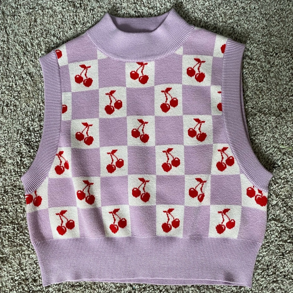Cherry Sweater Vest